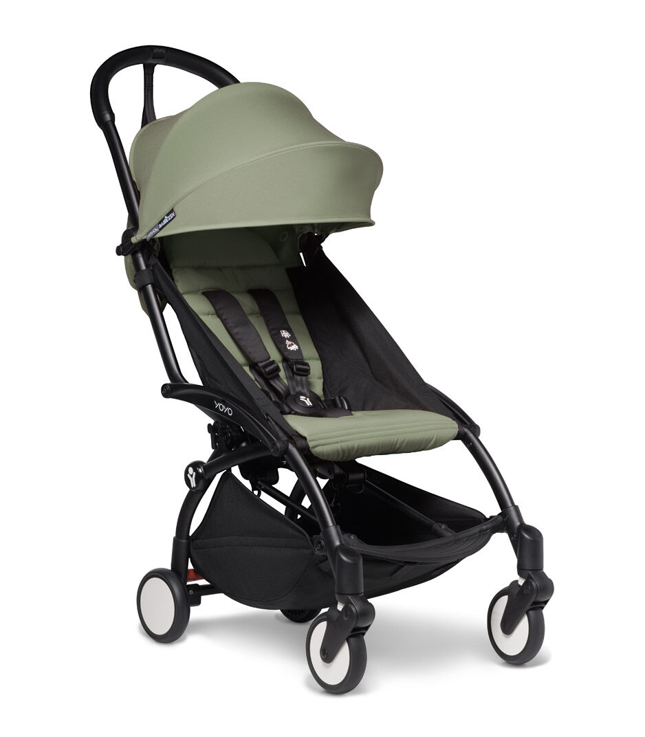 YOYO² Stroller 6+ Black Frame with Olive Textiles, Olive, mainview